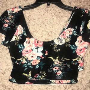 Crop Top Floral Print